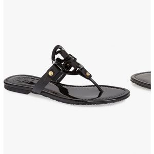 Tory Burch Black Miller Sandal, Patent Leather